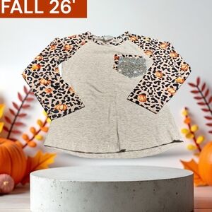 Kids Long Sleeve Shirt w. Glitter Pocket